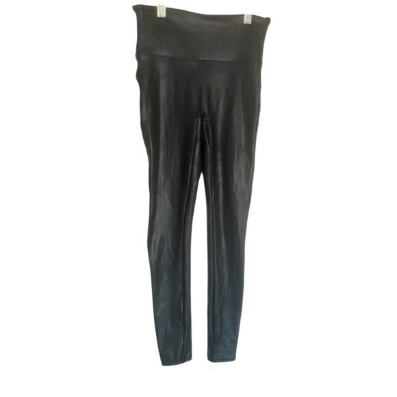 Spanx Faux Leather Leggings Black High Rise Women’s Small S/P - Picture 2 of 3